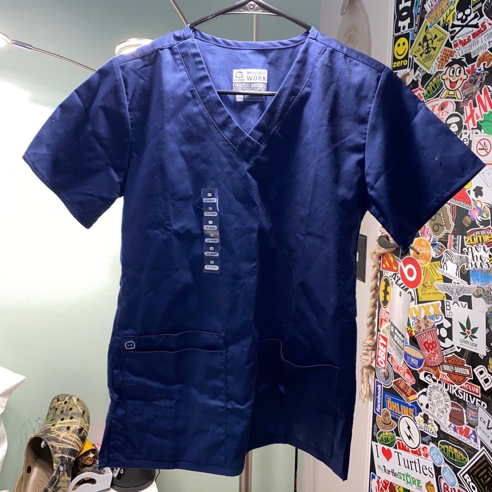 Navy Scrub Top